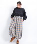 格子織り先染めチェック　パンツ