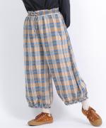 格子織り先染めチェック　パンツ