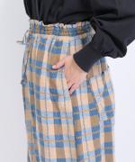 格子織り先染めチェック　パンツ