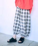 格子織り先染めチェック　パンツ