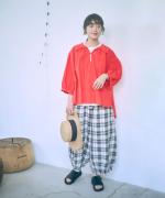 格子織り先染めチェック　パンツ