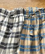 格子織り先染めチェック　パンツ