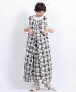 格子織り先染めチェック　マルチwayワンピース