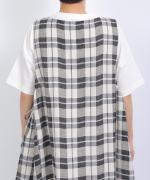 格子織り先染めチェック　マルチwayワンピース
