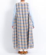 格子織り先染めチェック　マルチwayワンピース