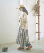 格子織り先染めチェック　マルチwayワンピース