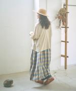 格子織り先染めチェック　マルチwayワンピース