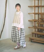 格子織り先染めチェック　マルチwayワンピース