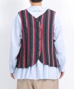 リネンストライプ　2wayベスト