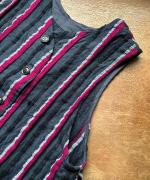 リネンストライプ　2wayベスト