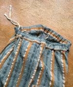 リネンストライプ　フル丈パンツ