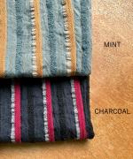 リネンストライプ　フル丈パンツ