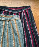 リネンストライプ　フル丈パンツ