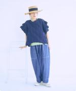 6.3ozデニムダンガリー　フル丈パンツ