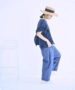 6.3ozデニムダンガリー　フル丈パンツ