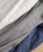 シャーリングチェック　フリルブラウス