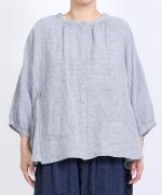 細番手リネン　2wayブラウス