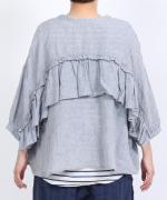 細番手リネン　2wayブラウス