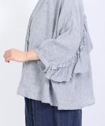 細番手リネン　2wayブラウス