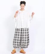 細番手リネン　2wayブラウス