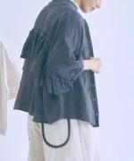 細番手リネン　2wayブラウス