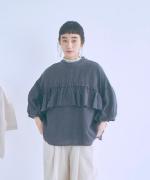 細番手リネン　2wayブラウス