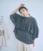 細番手リネン　2wayブラウス