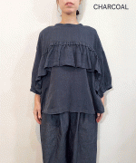 細番手リネン　2wayブラウス