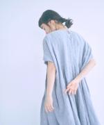 細番手リネン　ワンピース