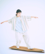 ストライププリント　シャツ