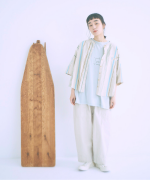 ストライププリント　シャツ