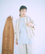 ストライププリント　シャツ