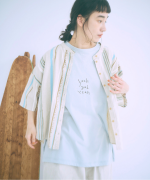ストライププリント　シャツ