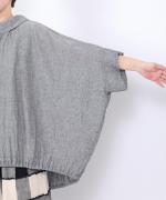 コットンリネン先染めボイルワッシャー　プルオーバー