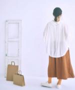 コットンリネン先染めボイルワッシャー　プルオーバー