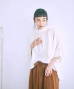 コットンリネン先染めボイルワッシャー　プルオーバー