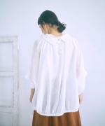 コットンリネン先染めボイルワッシャー　プルオーバー