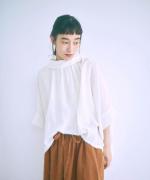 コットンリネン先染めボイルワッシャー　プルオーバー