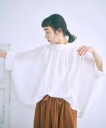 コットンリネン先染めボイルワッシャー　プルオーバー