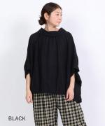 コットンリネン先染めボイルワッシャー　プルオーバー