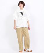 コットンリネン先染めボイルワッシャー　ベスト