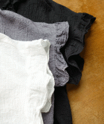 コットンリネン先染めボイルワッシャー　ベスト