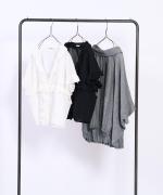 コットンリネン先染めボイルワッシャー　ベスト