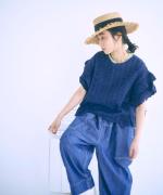 シアサッカーストライプ　プルオーバー