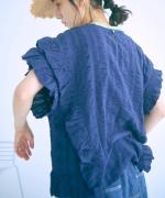 シアサッカーストライプ　プルオーバー