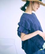 シアサッカーストライプ　プルオーバー