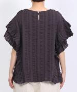 シアサッカーストライプ　プルオーバー