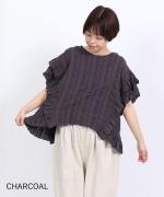 シアサッカーストライプ　プルオーバー