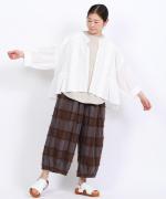 コットンリネンボイルレース　ブラウス