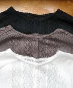 コットンリネンボイルレース　ブラウス